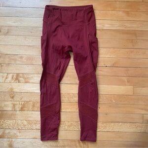 Fabletics Motion365 maroon leggings- women’s size small